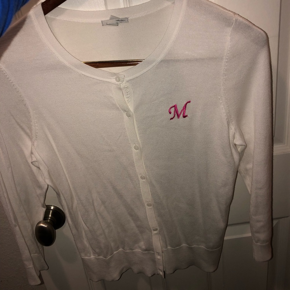 Cardigan with “M” detailing